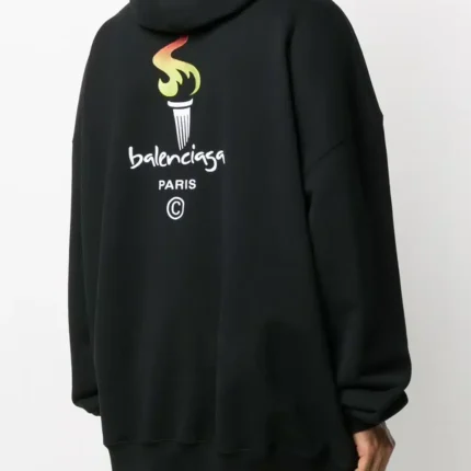 Balenciaga Embroidered Logo Oversize Hoodies