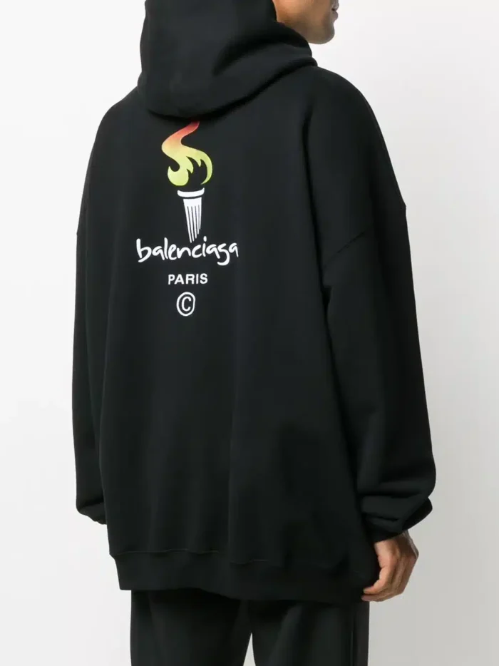 Balenciaga Embroidered Logo Oversize Hoodies