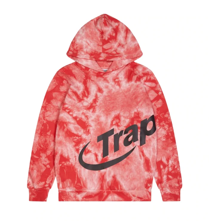 Trapstar Hyperdrive Wrap Hoodie – Red Tie Dye